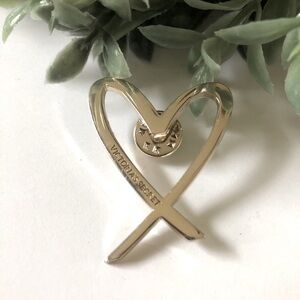 Victoria's Secret Silver Iconic Open Heart Lapel Pin